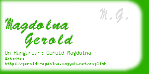 magdolna gerold business card